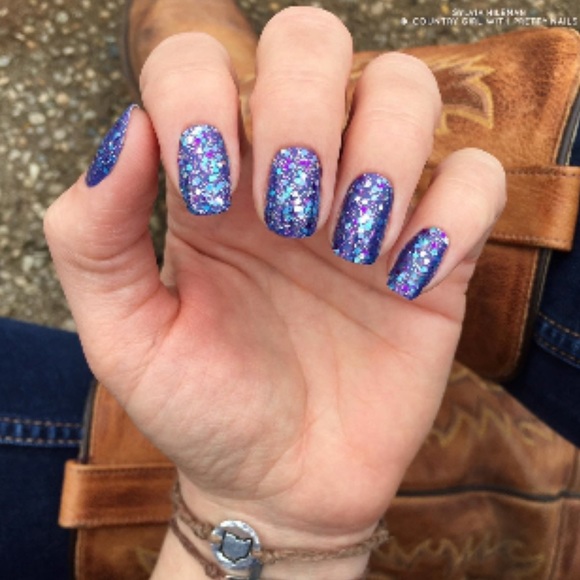 *Retired* Color Street: Mardi Gras | Blue Purple Teal Silver Glitter Party - Picture 2 of 15